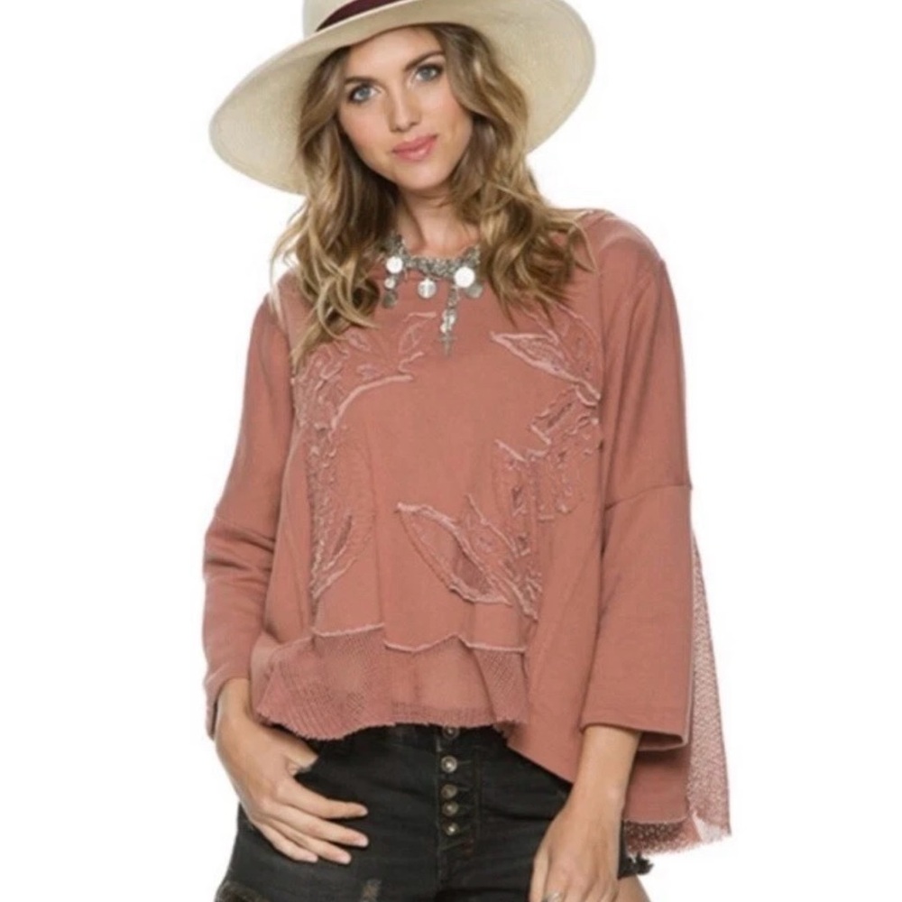 Free People Rainforest French Terry Pullover, Size XS